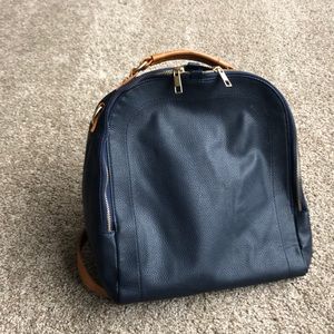Navy backpack purse